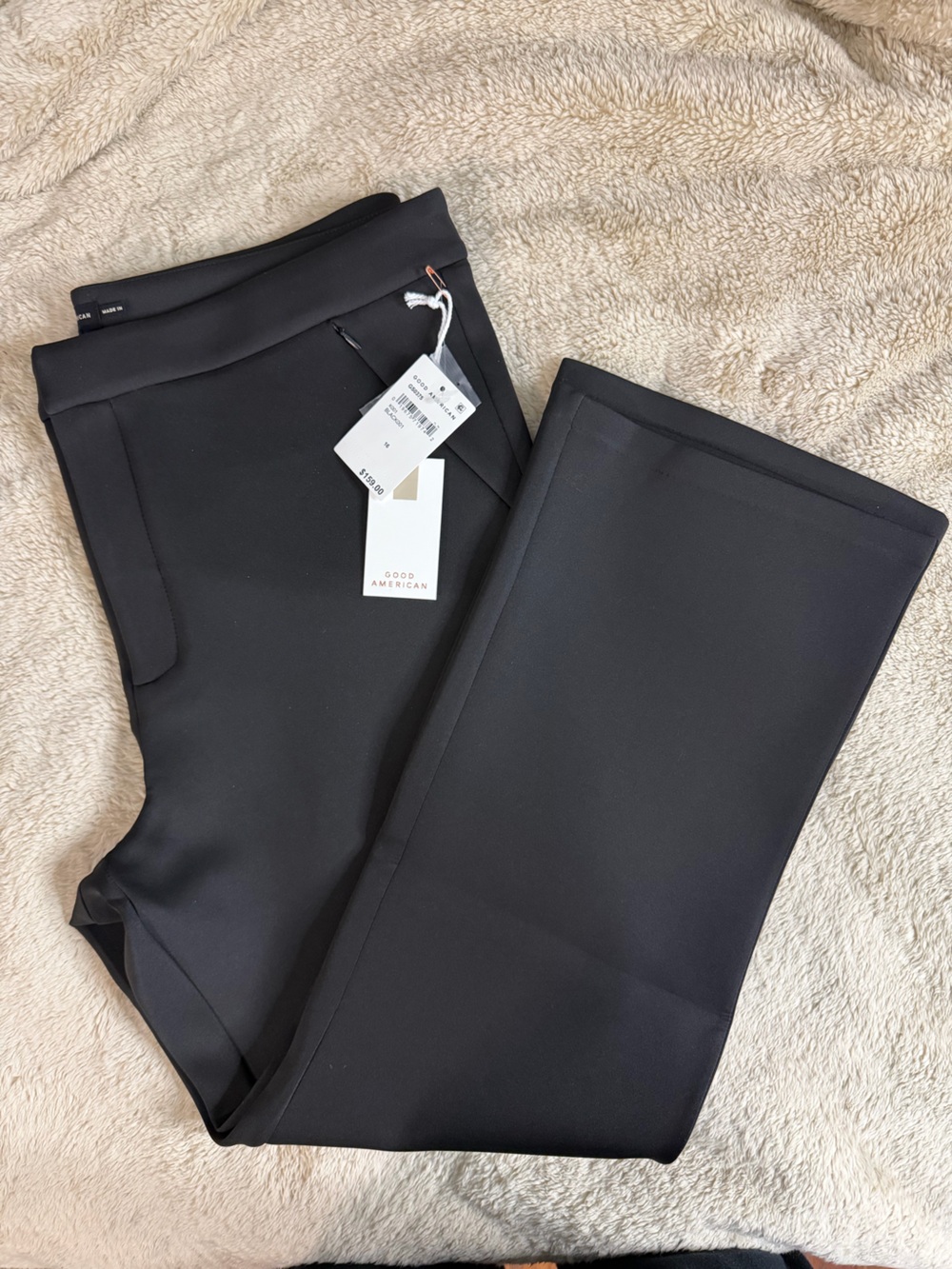 Good American Black Tailored Dress Pants